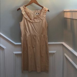 JCrew zip up ruffle dress.